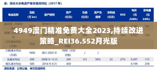 4949澳门精准免费大全2023,持续改进策略_REI36.552月光版