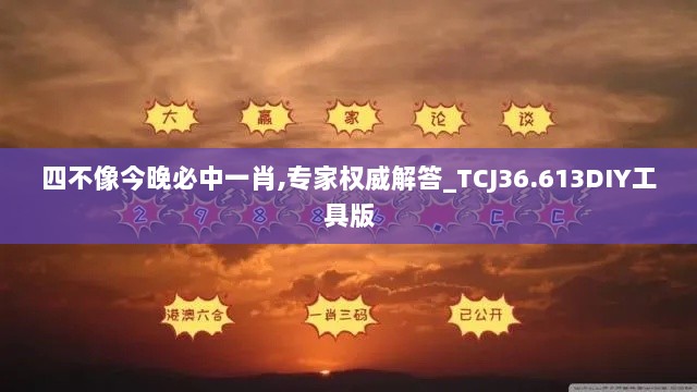 四不像今晚必中一肖,专家权威解答_TCJ36.613DIY工具版