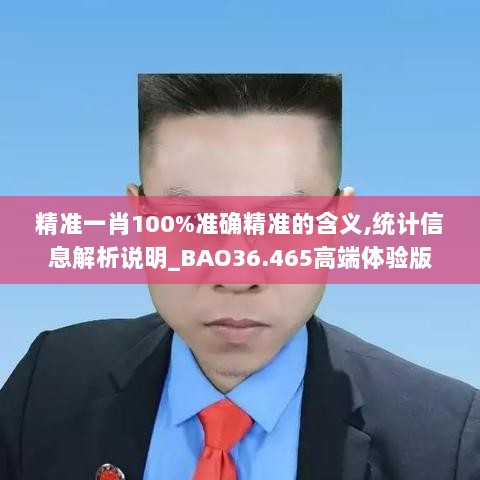 精准一肖100%准确精准的含义,统计信息解析说明_BAO36.465高端体验版