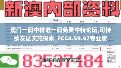 澳门一码中精准一码免费中特论坛,可持续发展实施探索_FCC4.59.97专业版