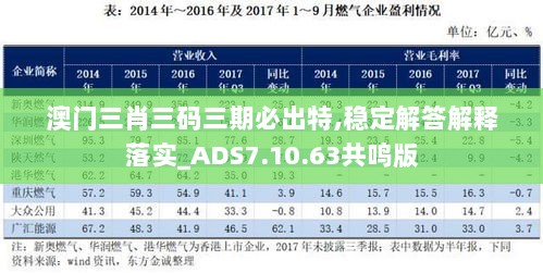 澳门三肖三码三期必出特,稳定解答解释落实_ADS7.10.63共鸣版