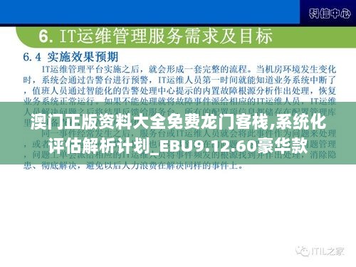 澳门正版资料大全免费龙门客栈,系统化评估解析计划_EBU9.12.60豪华款