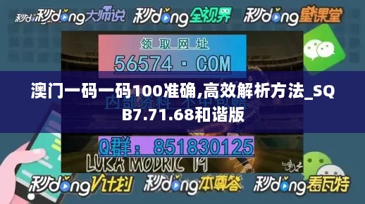 澳门一码一码100准确,高效解析方法_SQB7.71.68和谐版