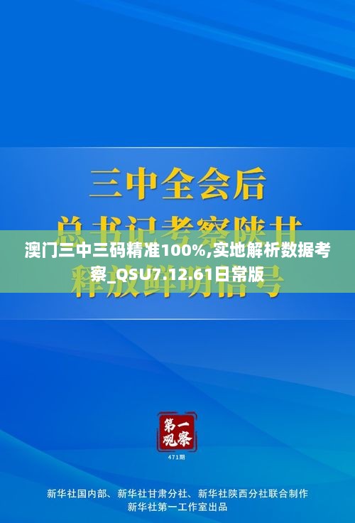 澳门三中三码精准100%,实地解析数据考察_QSU7.12.61日常版