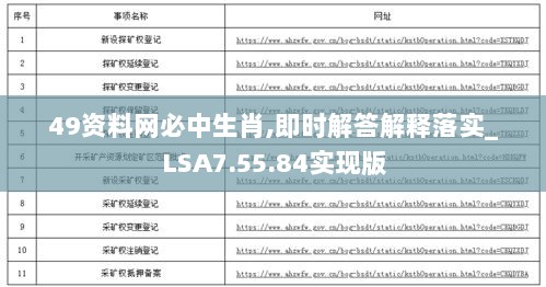 49资料网必中生肖,即时解答解释落实_LSA7.55.84实现版