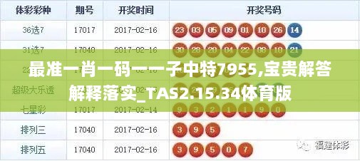 最准一肖一码一一子中特7955,宝贵解答解释落实_TAS2.15.34体育版