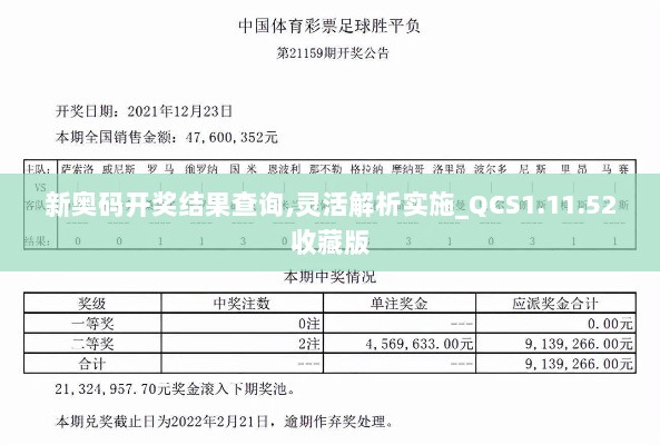 新奥码开奖结果查询,灵活解析实施_QCS1.11.52收藏版