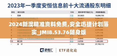 2024新澳精准资料免费,安全迅捷计划落实_JMI8.53.76随身版