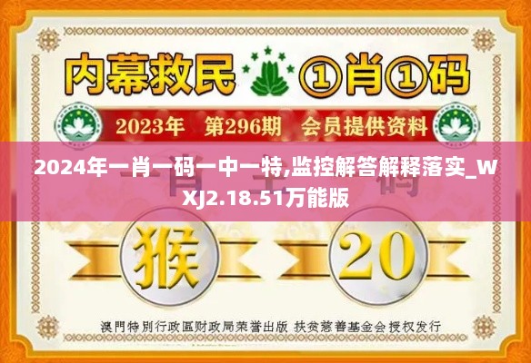 2024年一肖一码一中一特,监控解答解释落实_WXJ2.18.51万能版