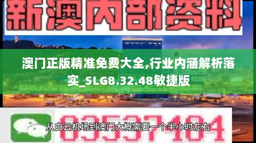 澳门正版精准免费大全,行业内涵解析落实_SLG8.32.48敏捷版