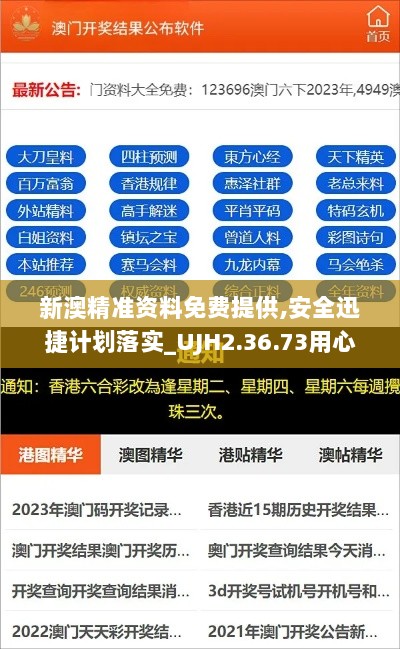 新澳精准资料免费提供,安全迅捷计划落实_UJH2.36.73用心版