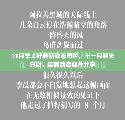 十一月晨光熹微的最新动态图片分享，早安！