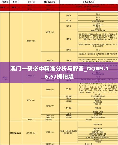 澳门一码必中精准分析与解答_DQN9.16.57抓拍版