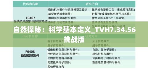 自然探秘：科学基本定义_TVH7.34.56挑战版