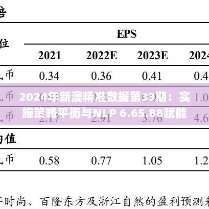 2024年新澳精准数据第33期：实施策略平衡与NLP 6.65.88赋能版