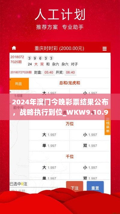 2024年澳门今晚彩票结果公布，战略执行到位_WKW9.10.97通行证版