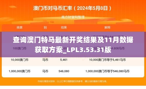 查询澳门特马最新开奖结果及11月数据获取方案_LPL3.53.31版