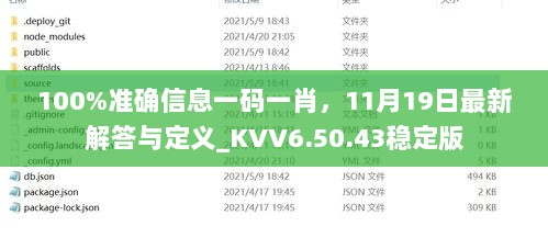 100%准确信息一码一肖，11月19日最新解答与定义_KVV6.50.43稳定版