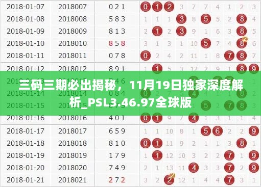 三码三期必出揭秘，11月19日独家深度解析_PSL3.46.97全球版