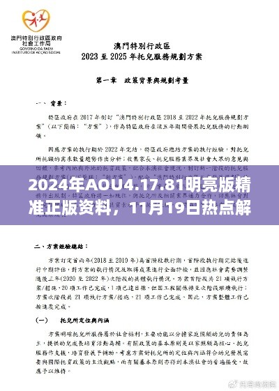 2024年AOU4.17.81明亮版精准正版资料，11月19日热点解读与落实