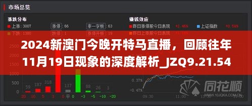 2024新澳门今晚开特马直播，回顾往年11月19日现象的深度解析_JZQ9.21.54供给版