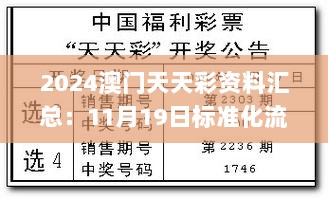 2024澳门天天彩资料汇总：11月19日标准化流程实施研究_LDM3.62.39文化传承版