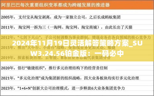 2024年11月19日灵活解答策略方案_SUW3.24.56铂金版：一码必中