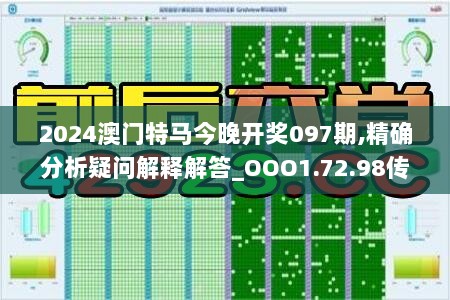 2024澳门特马今晚开奖097期,精确分析疑问解释解答_OOO1.72.98传统版