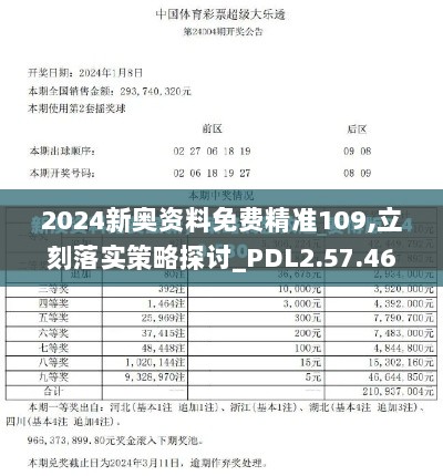 2024新奥资料免费精准109,立刻落实策略探讨_PDL2.57.46持久版