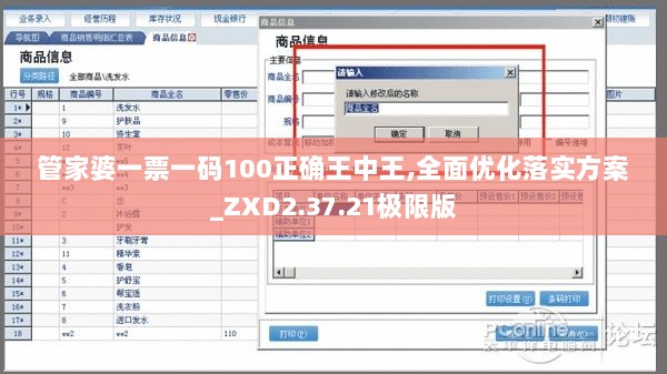 管家婆一票一码100正确王中王,全面优化落实方案_ZXD2.37.21极限版