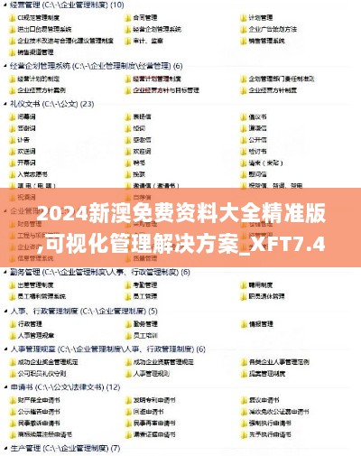 2024新澳免费资料大全精准版,可视化管理解决方案_XFT7.41.75参与版