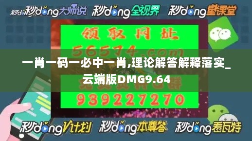 一肖一码一必中一肖,理论解答解释落实_云端版DMG9.64