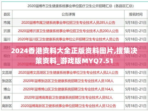 2024香港资料大全正版资料图片,搜集决策资料_游戏版MYQ7.51