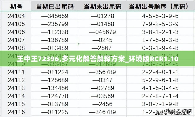 王中王72396,多元化解答解释方案_环境版RCR1.10