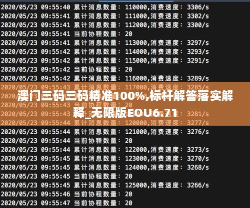 澳门三码三码精准100%,标杆解答落实解释_无限版EOU6.71