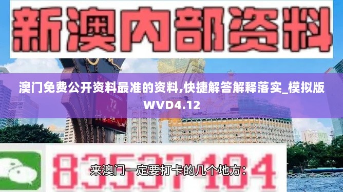 澳门免费公开资料最准的资料,快捷解答解释落实_模拟版WVD4.12