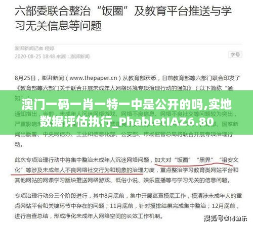 澳门一码一肖一特一中是公开的吗,实地数据评估执行_PhabletIAZ6.80