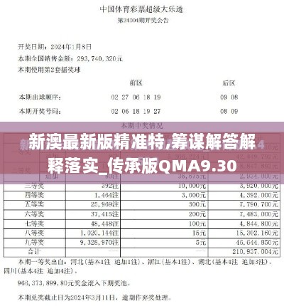 新澳最新版精准特,筹谋解答解释落实_传承版QMA9.30