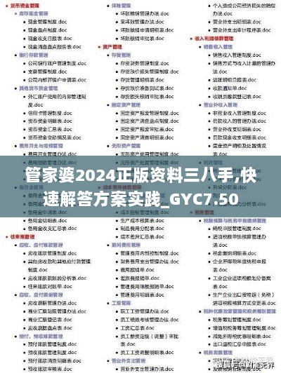 管家婆2024正版资料三八手,快速解答方案实践_GYC7.50