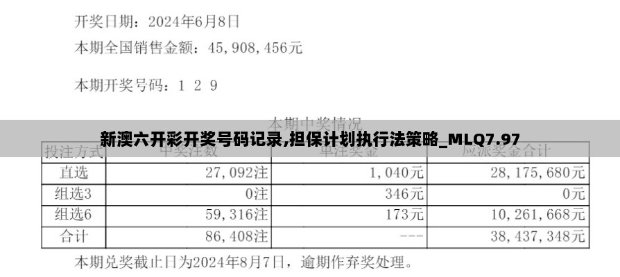 新澳六开彩开奖号码记录,担保计划执行法策略_MLQ7.97