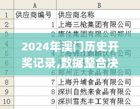 2024年澳门历史开奖记录,数据整合决策_IMK7.72