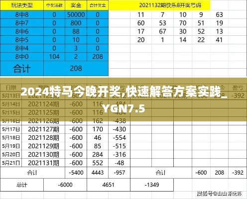 2024特马今晚开奖,快速解答方案实践_YGN7.5