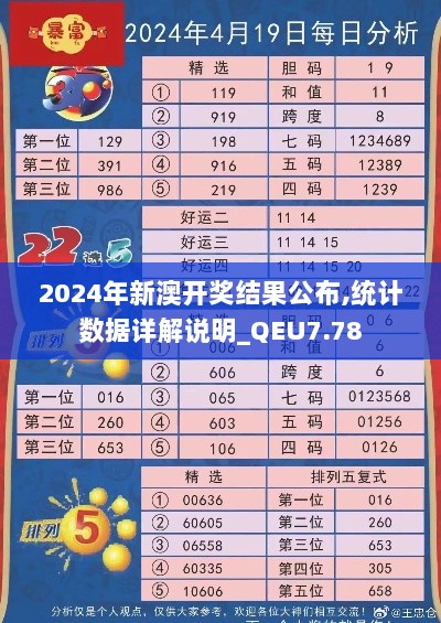 2024年新澳开奖结果公布,统计数据详解说明_QEU7.78