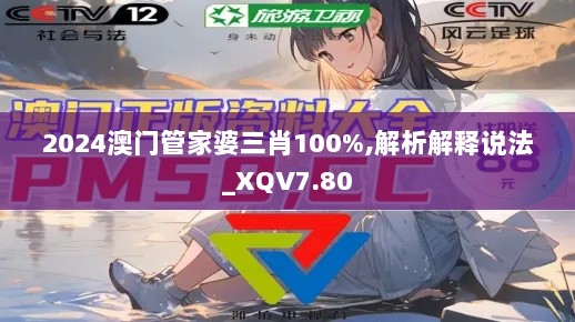 2024澳门管家婆三肖100%,解析解释说法_XQV7.80