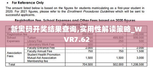 新奥码开奖结果查询,实用性解读策略_WVR7.62