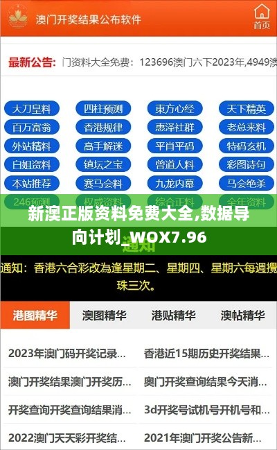 新澳正版资料免费大全,数据导向计划_WOX7.96