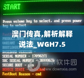 澳门传真,解析解释说法_WGH7.5