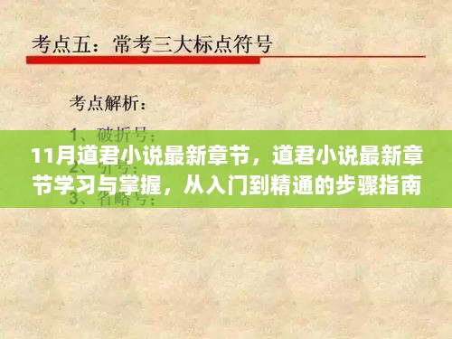 道君小说最新章节学习与掌握，从入门到精通的步骤指南