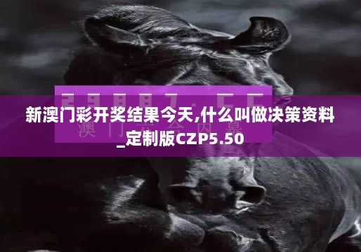 新澳门彩开奖结果今天,什么叫做决策资料_定制版CZP5.50