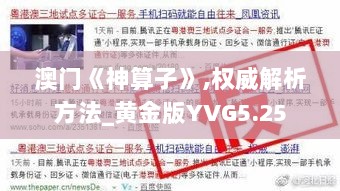 澳门《神算子》,权威解析方法_黄金版YVG5.25